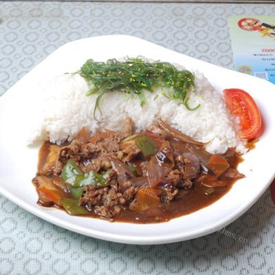 米饭的n种做法—第228课:黑椒牛肉盖浇饭