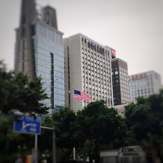美国广州总领事馆,不允许在中国驻军,因为当年的一个坚持