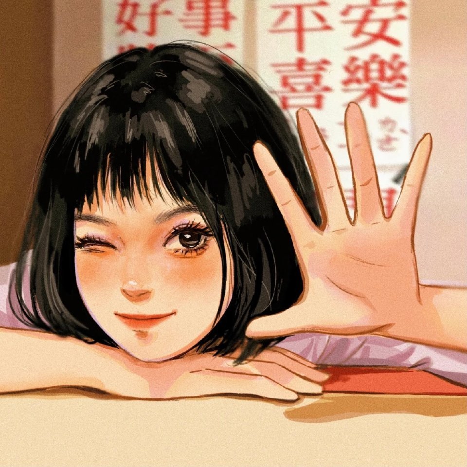 手绘女头|ins风的手绘头像
