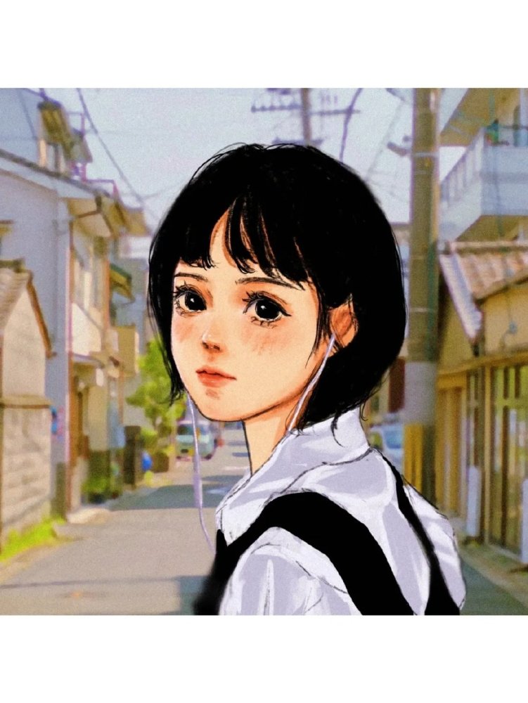 手绘女头|ins风的手绘头像