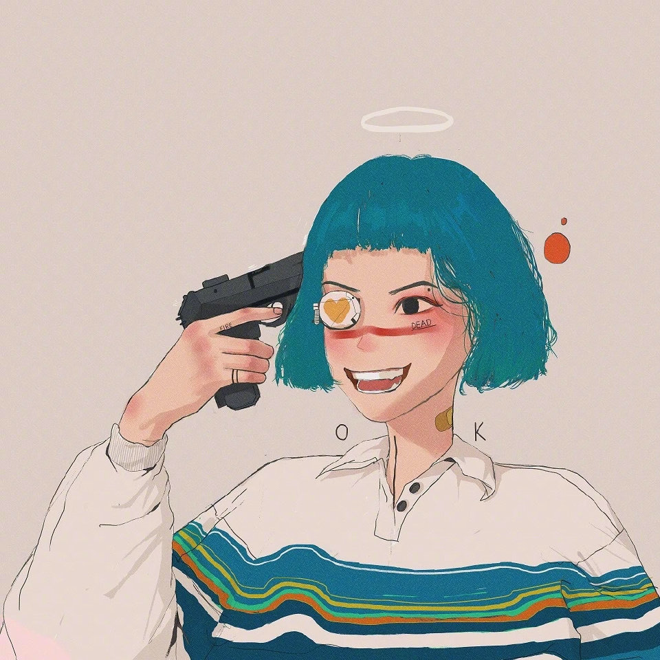 手绘女头|ins风的手绘头像