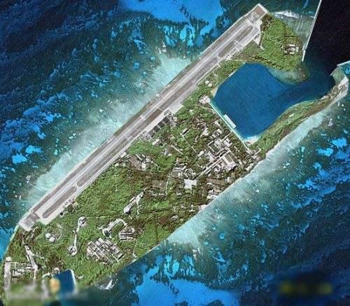 永暑岛之前名为永暑礁,整个面积约为108平方公里,是美济礁总面积的