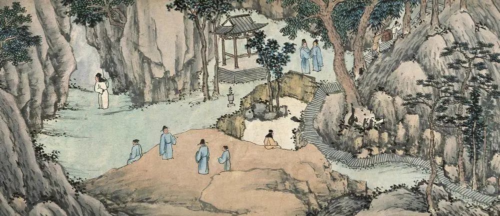明 沈周《虎丘饯别图》卷.保利2007秋拍