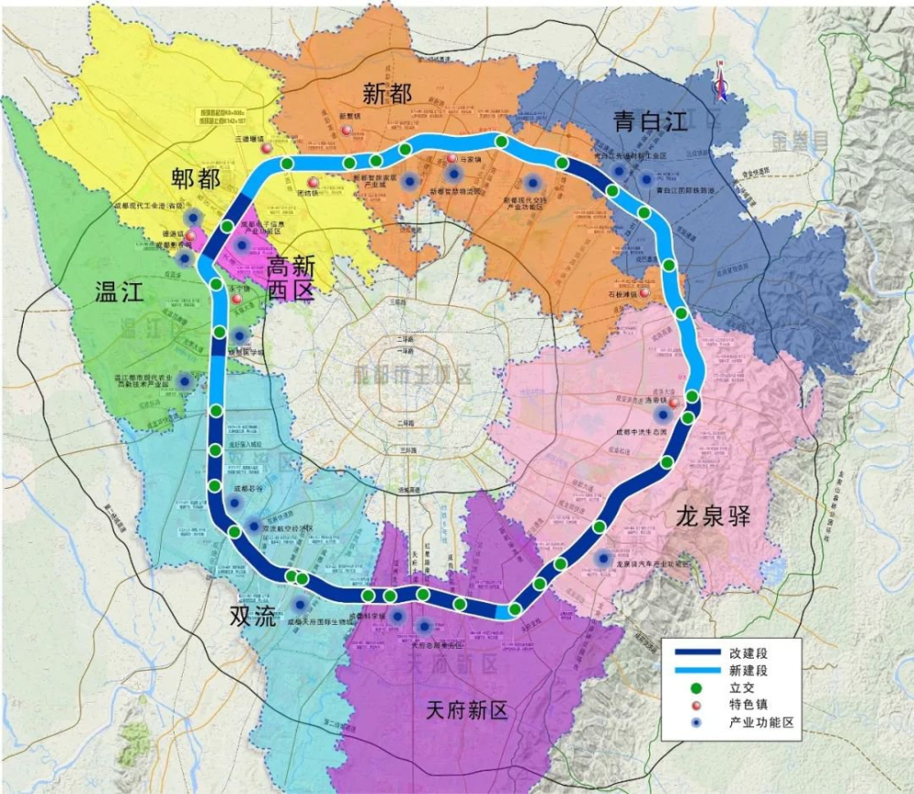 成都五环路新都段由于用地规划开工时间预计2021年年内或2022年