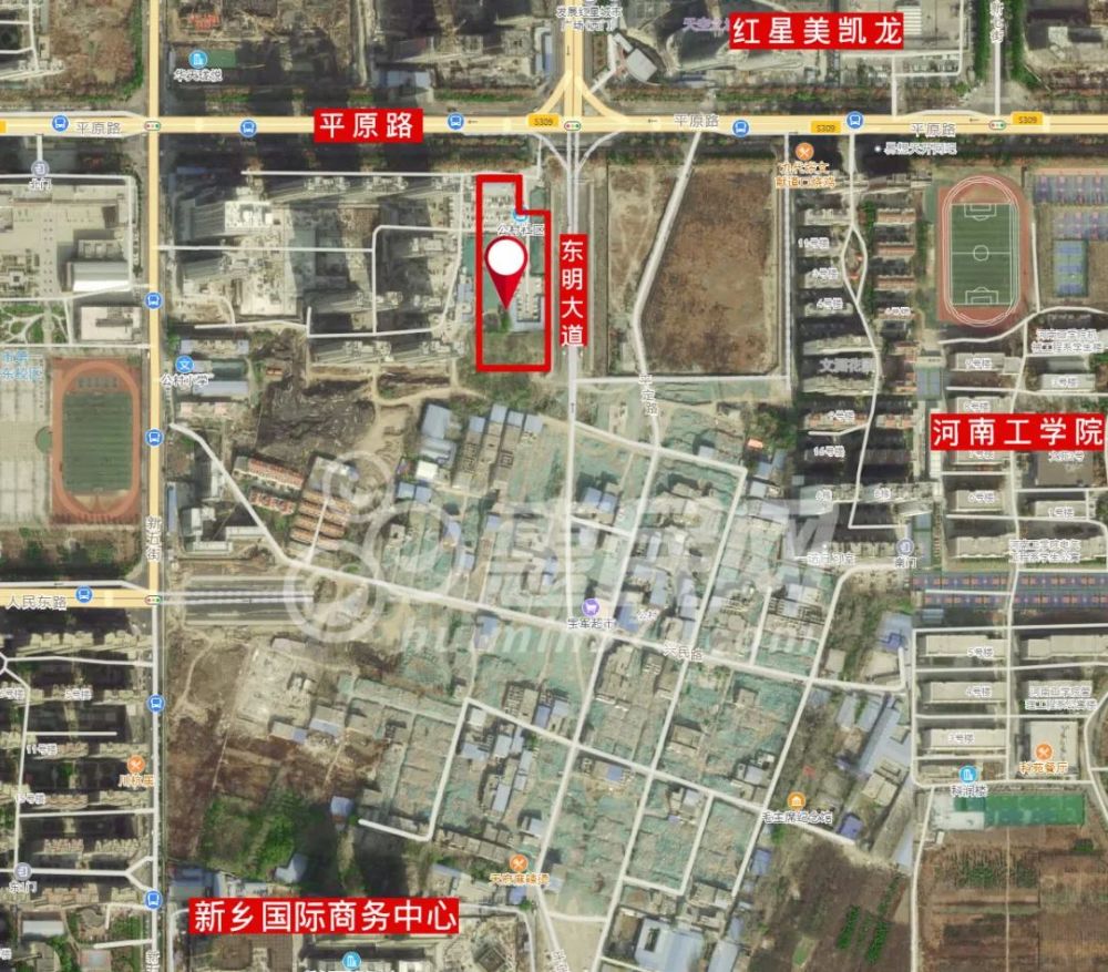 新乡国际商务中心,中心医院东院区,定国湖,奥体中心等,优越的地理位置
