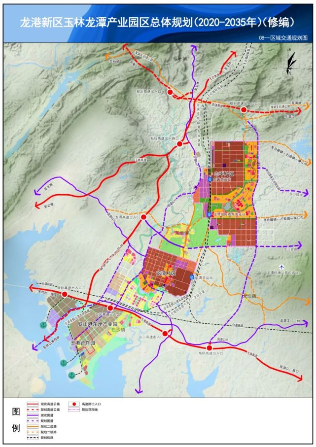 玉林龙潭产业园区产业布局示意图.