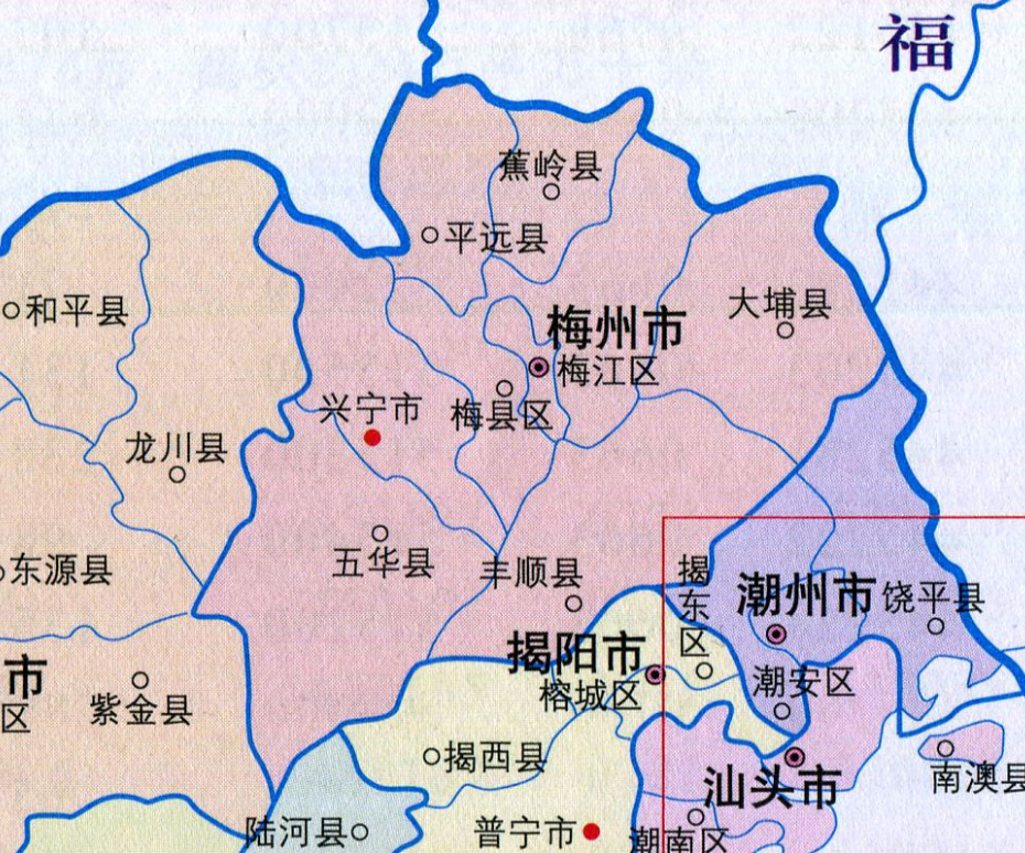 梅州各区县人口一览:梅县区55.67万,蕉岭县18.44万