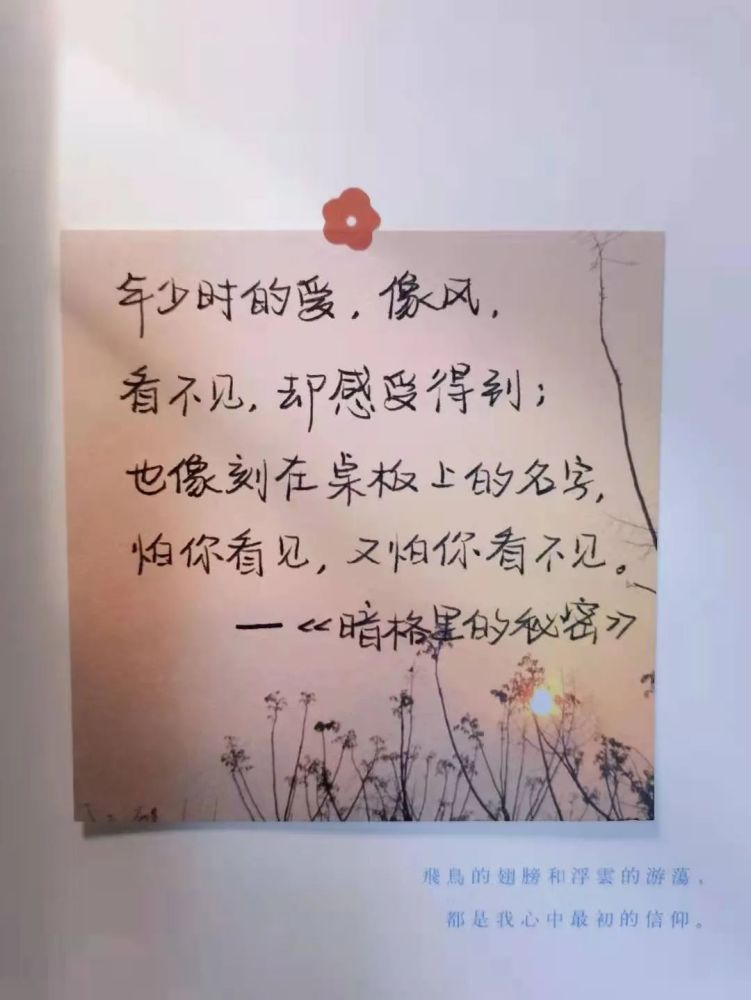 因为他曾说"彼方尚有荣光在.