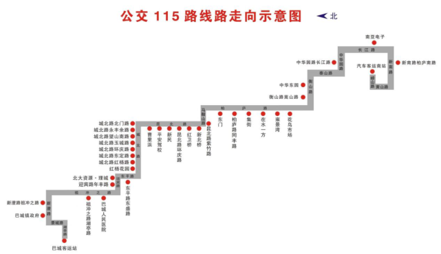 此外,115路延伸后同步恢复公交4路核定走向