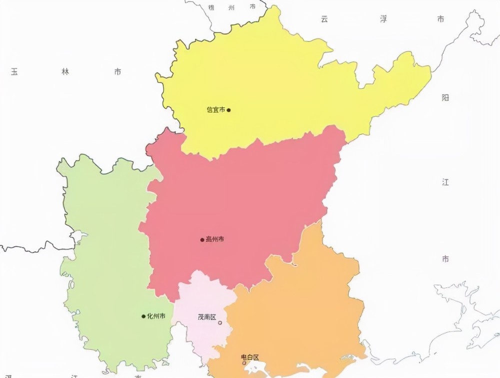 广东省的区划调整21个地级市之一茂名市为何有5个区县