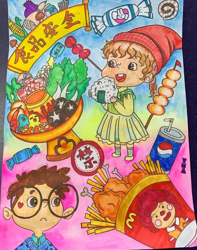 2021年漳州市校园食品安全主题书画比赛获奖作品展示