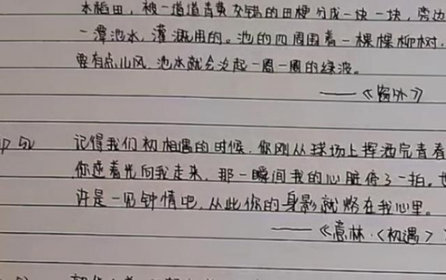 高中生"刺猬字体"走红,笔笔带刺,字字扎心,老师不敢多看