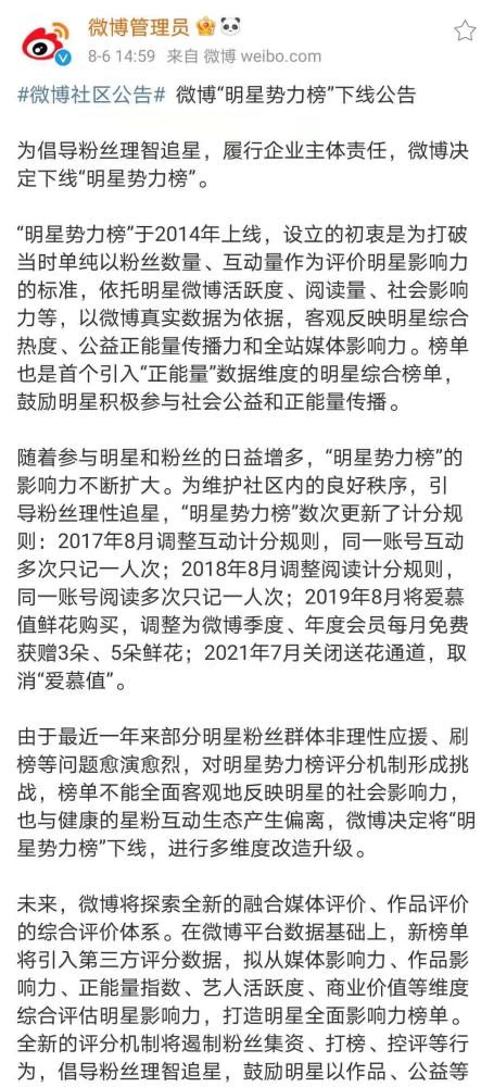 微博超话明星榜,cp榜被关闭!排名也被取消