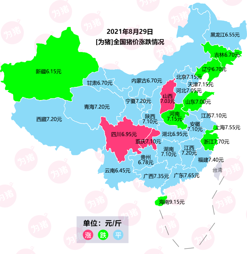 8月29日猪价|整体企稳,华北,西南出现上涨!