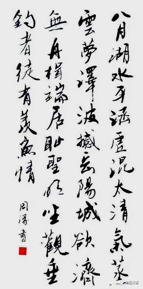 而她的行书,却非常耐看,行云流水一般,而且个性十足,她行书整体上给人