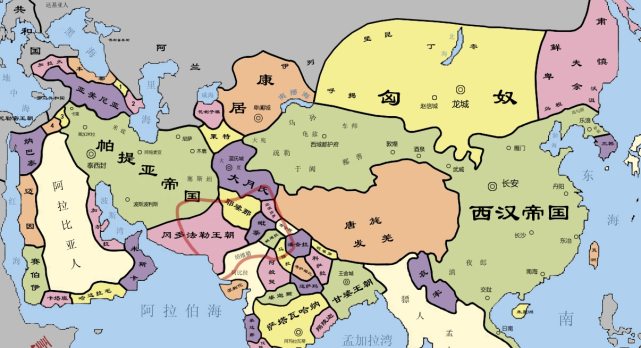 后来汉朝通过一系列的战争击垮了匈奴,并且将疆域扩张了一倍,西汉成为