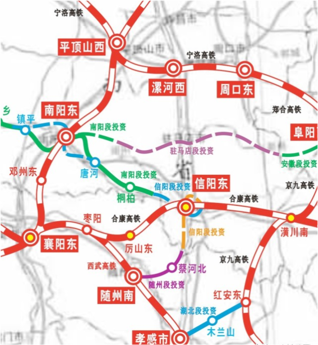 合康高铁信阳市引入引出枢纽线工程94版规划图