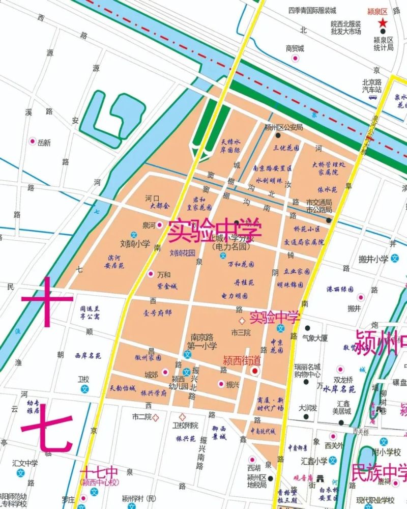 根据颍州区今年学区划分方案 阜阳实验中学的学区范围是 东至阜南路