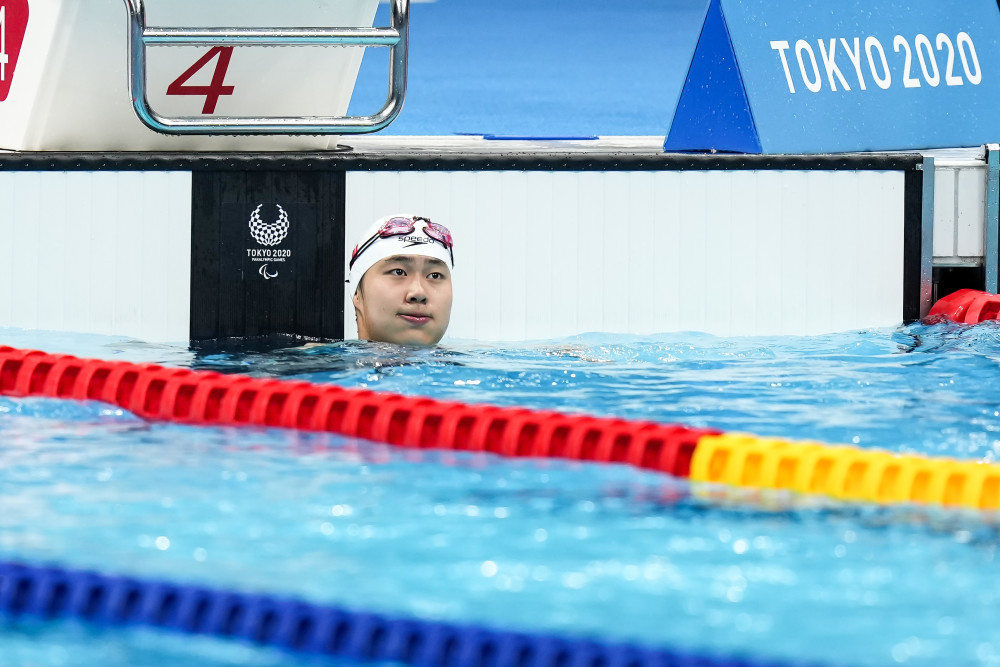 (东京残奥会)游泳——蒋裕燕夺得女子50米蝶泳s6级冠军