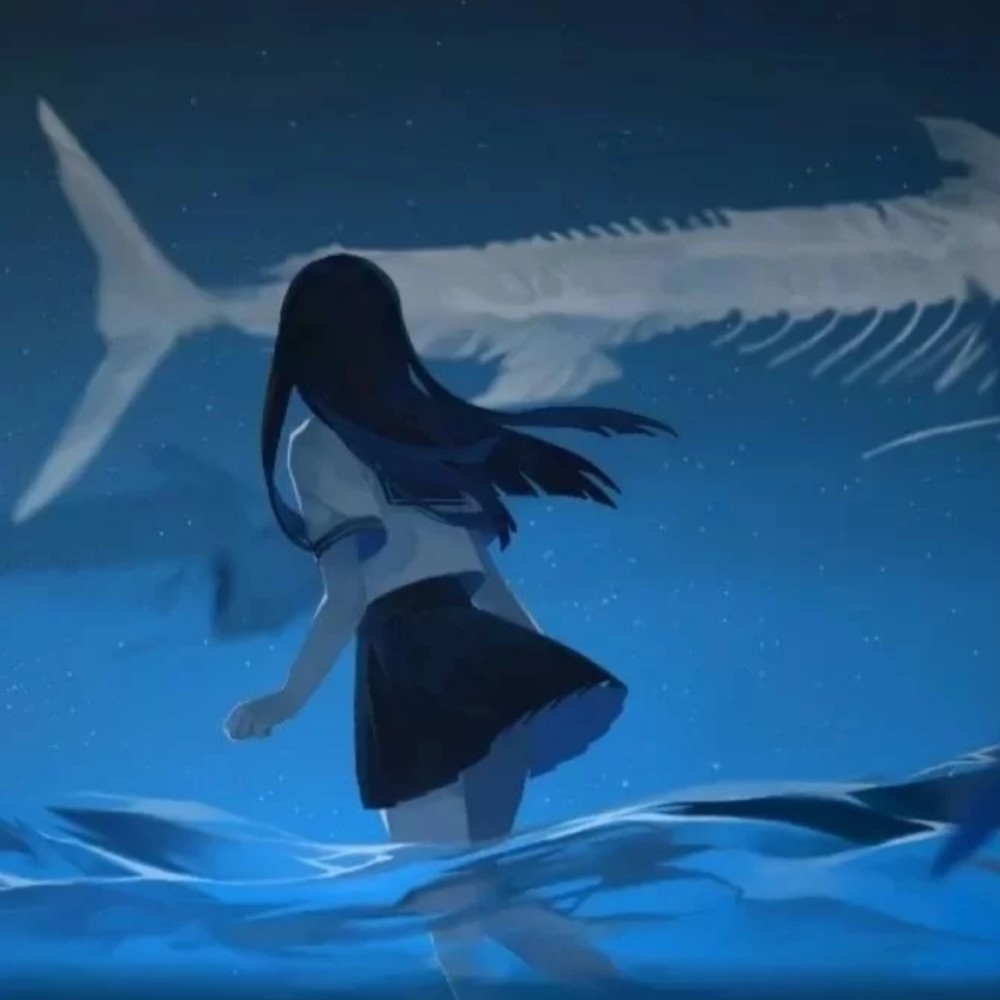 小众蓝色系绝美头像