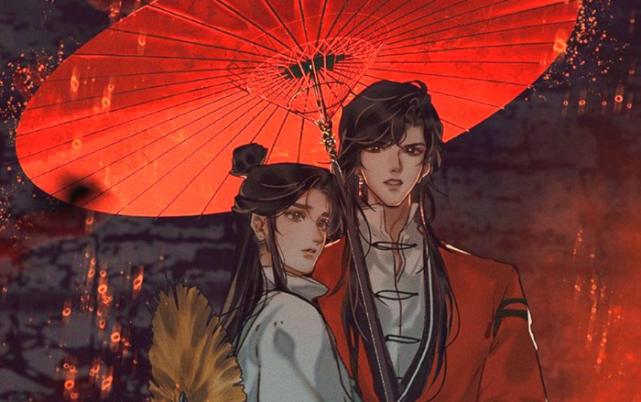 比如下图中花城的扮演者,撑伞走过的那一幕,就让网友们拿去加入了一些