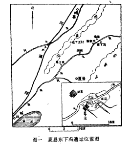 遗址位于夏县埝掌公社东下冯村北,青龙河两岸台地上,总面积约250000