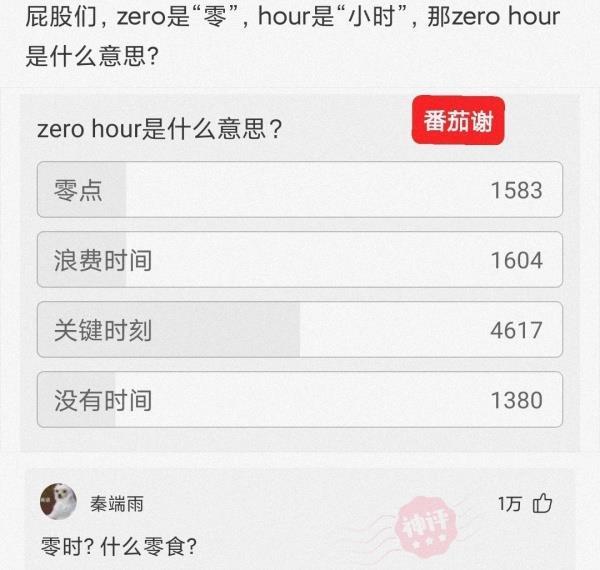 zero hour是什么意思?