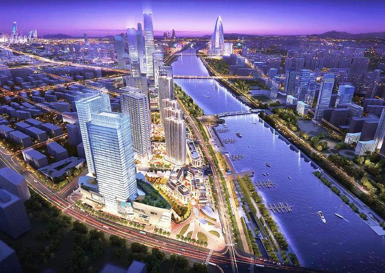 项目施工难点不小,由于北京地铁6号线从项目中间穿过,北运河西站距离
