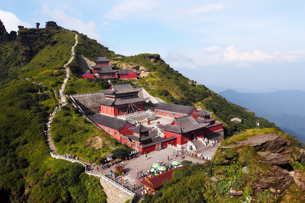 外地游客来贵州游玩,看到"梵净山"美景,感叹道:不虚此行