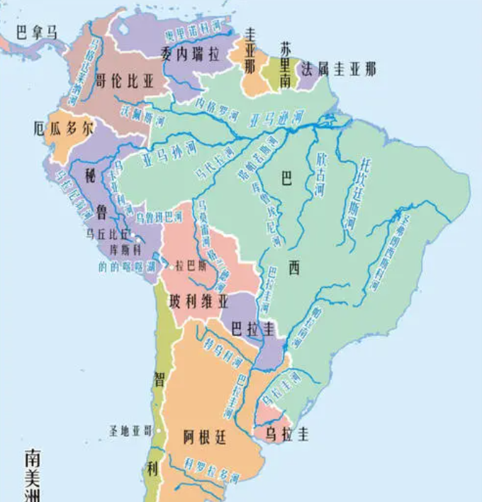 南美人口排名_南美洲人口最多的五个国家,其中巴西是唯一一个人口超1亿的国