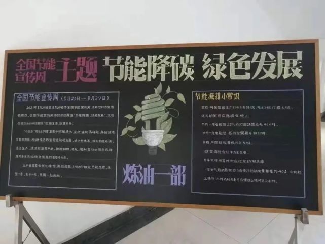 各运行部围绕节能宣传周及全国低碳日绘制主题黑板报,普及节能降耗