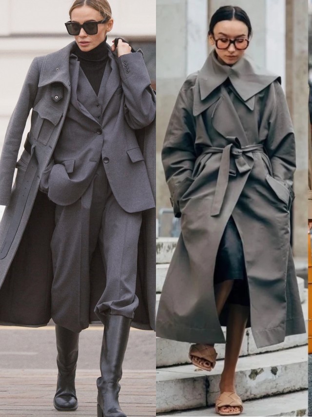 深灰色风衣_深灰色风衣搭配图片(2)