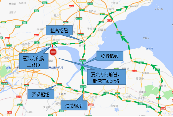 周末s9苏台高速钱江通道封闭施工车辆途径请注意绕行