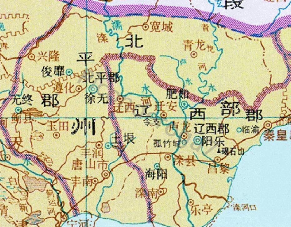 西晋的北平郡只有四个县,除了治所徐无,剩余三个是土垠,俊靡和无终.