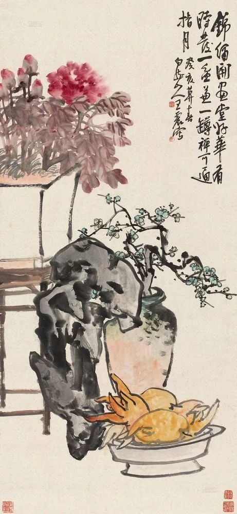王一亭 写意花鸟作品