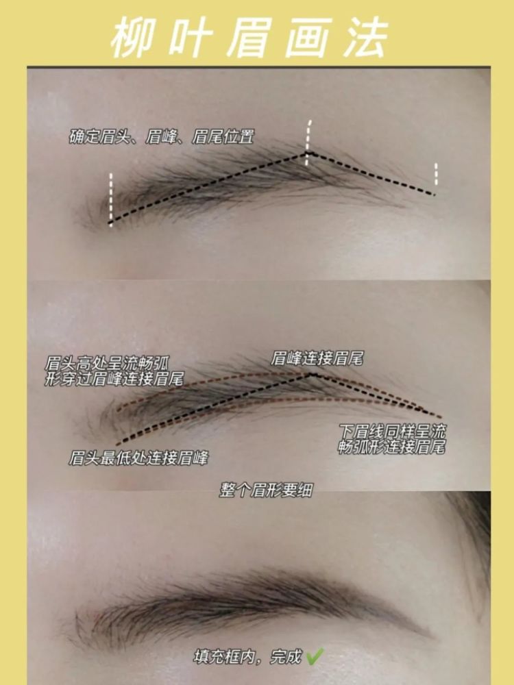 新手常见眉型及画法