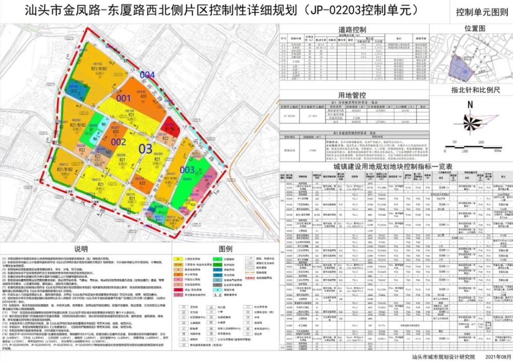 《 汕头市金凤路-东厦路西北侧片区控制性详细规划(jp-02203控制单元)