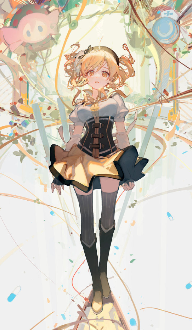 动漫壁纸:在月光下的少女.