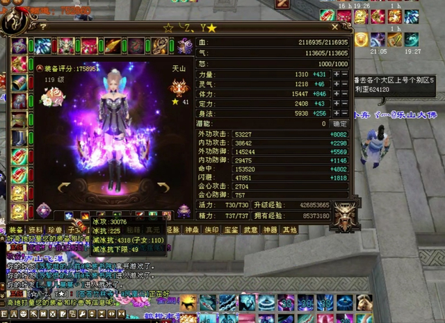天龙八部面板第一人大a更新8减抗,冰