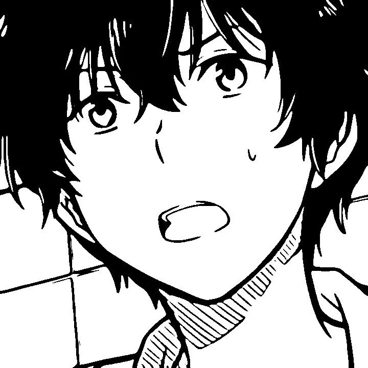 黑白动漫男头