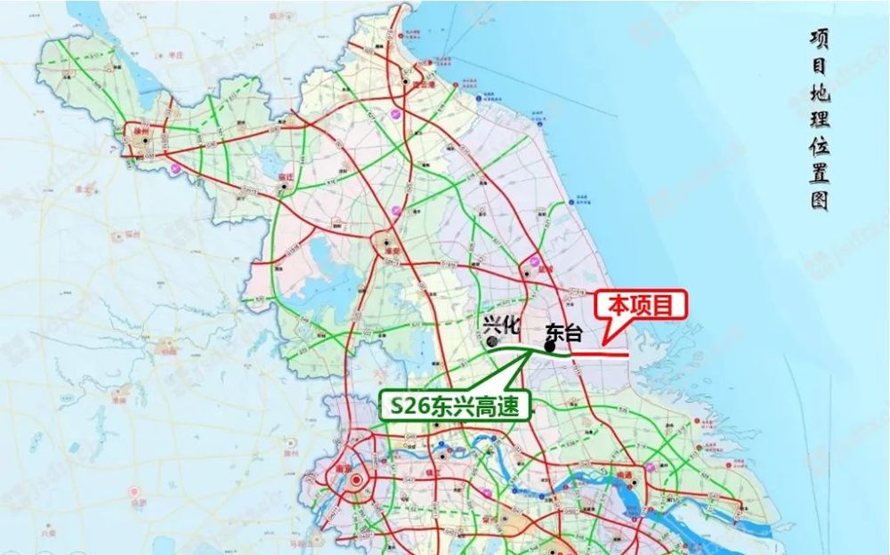 东兴高速公路东延工程全线位于东台市境内,项目位于东台堤东地区