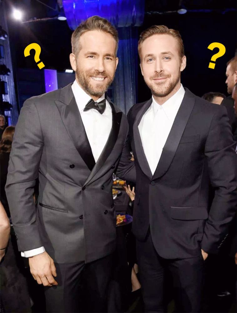 因为大家都说ryan reynolds和ryan gosling长得像,名字像,让人傻傻分