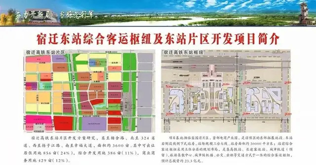 宿迁高铁东站规划图出炉,打造陆集临港产业园片区