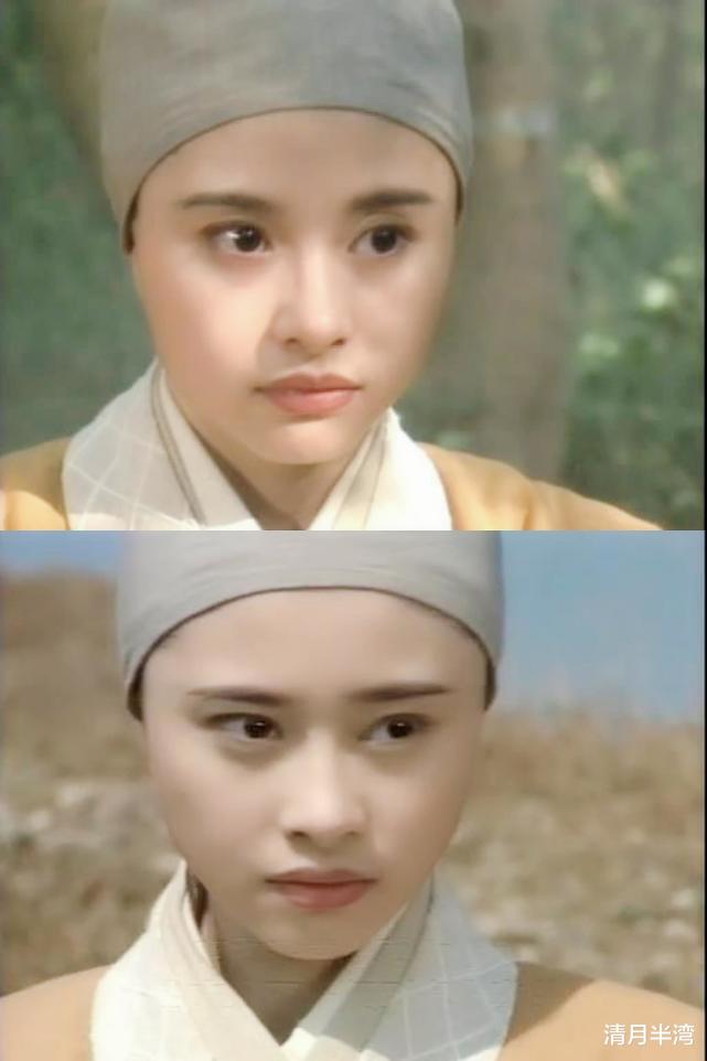 1996年,吕颂贤版《笑傲江湖》,何美钿饰演单纯善良的小尼姑仪琳,凭借