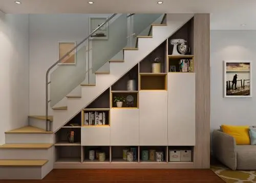 复式楼楼梯下可以怎样利用?如何利用可以节省空间.