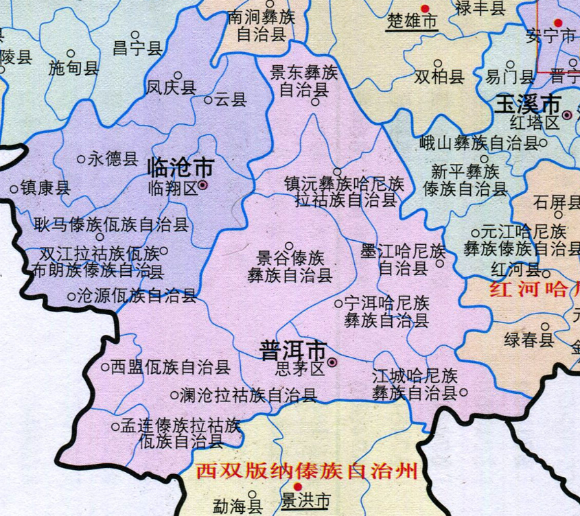 普洱市10区县人口一览:思茅区41.62万,宁洱县16.27万