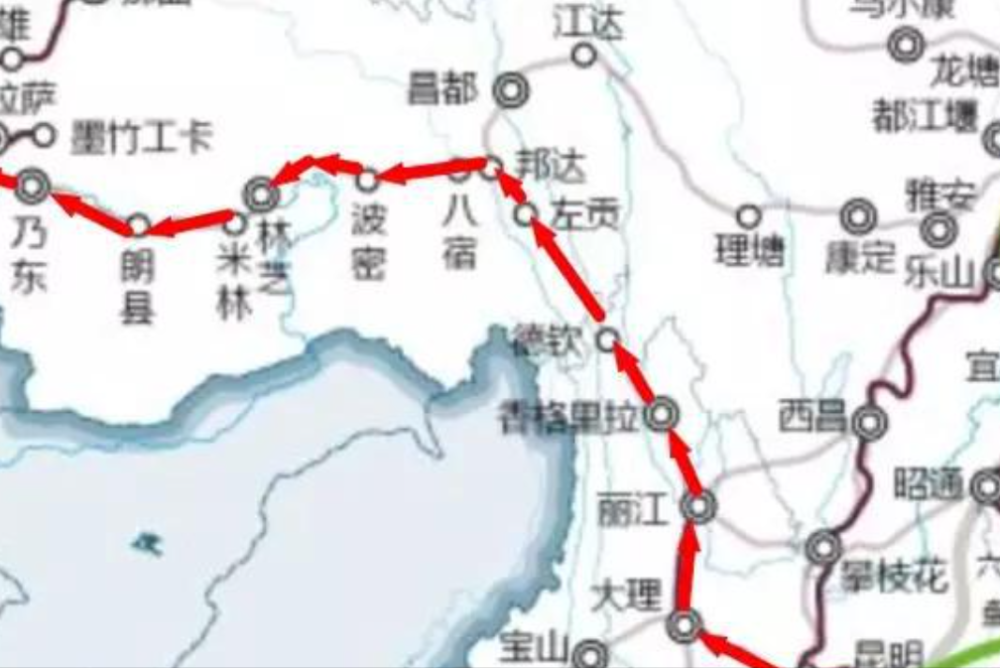 全线分段建设的滇藏铁路,20世纪90年代被提出,难度远超青藏铁路