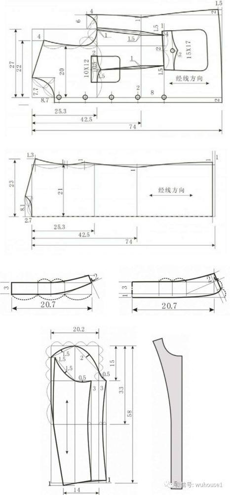 服装设计|多款中式服装的结构纸样分享!