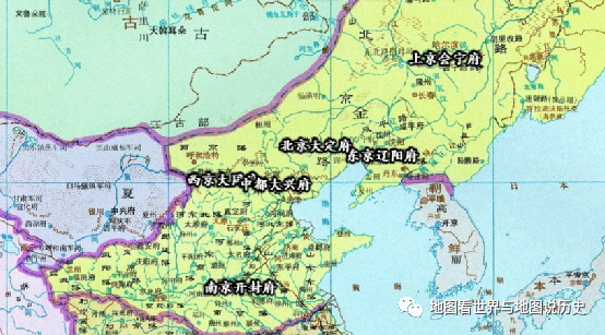 大同为金兵攻陷;金袭辽制,大同仍为西京大同府;从金太宗天会元年(1123