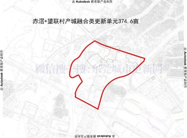 东至镇中路,西至太阳洲东海,主要位于东莞市望牛墩镇赤滘村和望联村